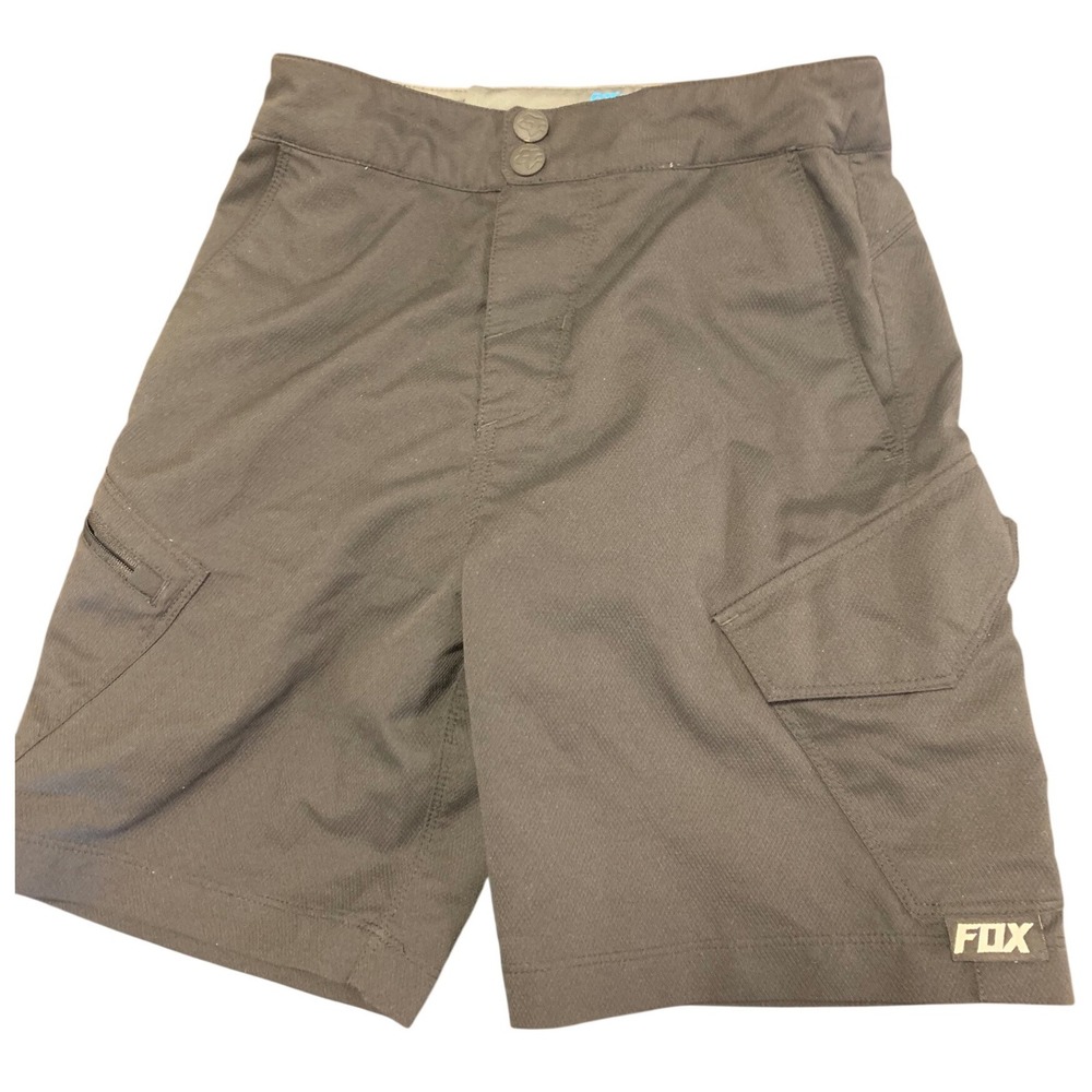 Fox Ranger‎ Kids Mountain Bike Shorts Black Size 24 Cargo Cycling